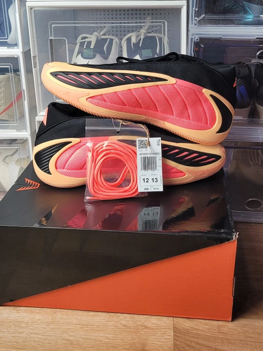 adidas Anthony Edwards 2 With Love Men Acid Orange Men Basketball AE2 JS3514